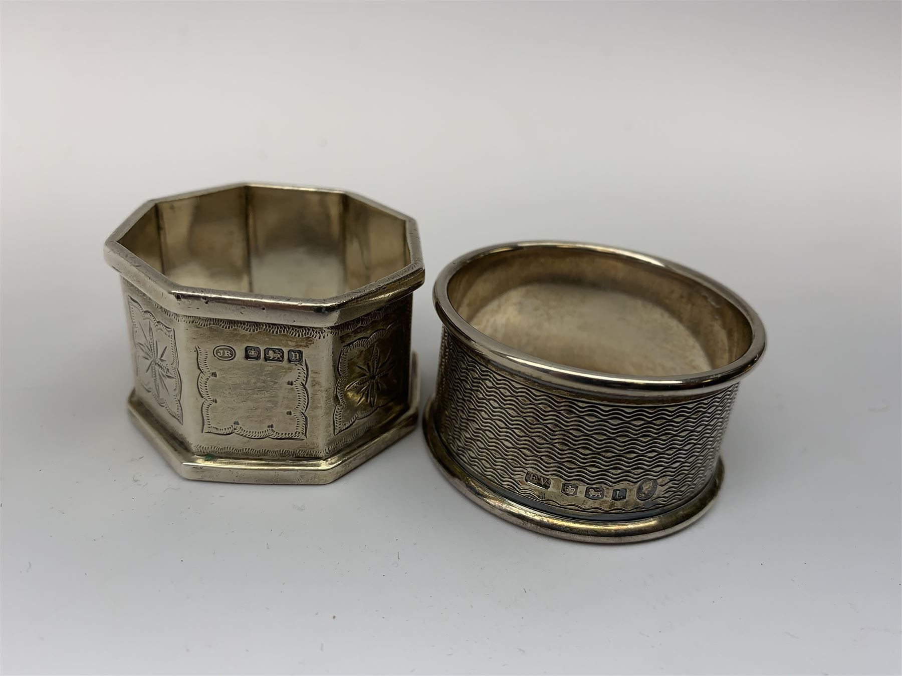 Two silver napkin rings by Collingwood & Sons Ltd - Image 6 of 12
