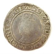 Elizabeth I hammered silver shilling coin
