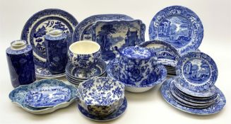 Various pieces of Copeland Spode's Italian table ware including saucers