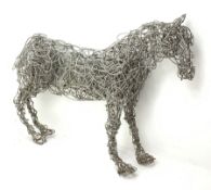 A Bob Tuffin wire sculpture modelled as a horse