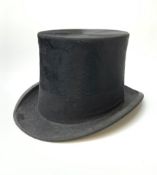 A Henry Heath Ltd Oxford St London black moleskin top hat