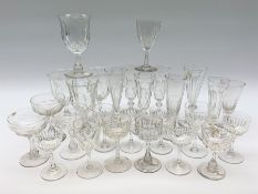 A group of Victorian and later drinking glasses