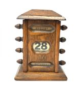 A small oak perpetual calendar