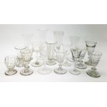 A group of early 19th century and later drinking glasses