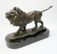 Bronze figure of a lion after 'M. Lopez'