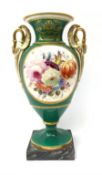 A 19th century twin handled vase