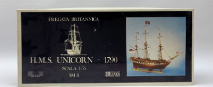 Italian H.M.S. Unicorn 1:75 scale kit by Corel