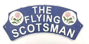 Cast metal sign 'The Flying Scotsman'