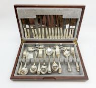 Canteen of silver-plated bead pattern cutlery