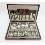 Canteen of silver-plated bead pattern cutlery