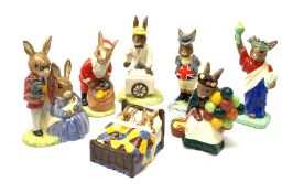 A group of seven Royal Doulton Bunnykins figures