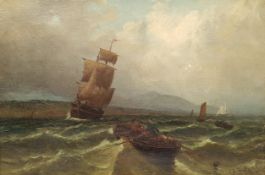W McLea (19th century): Shipping off the Coast