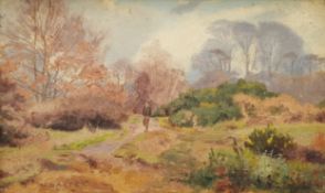 J Baxter (British early 20th century): Moorland Path