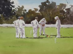 Ken Hayes (British 1962-): 'Village Croquet'