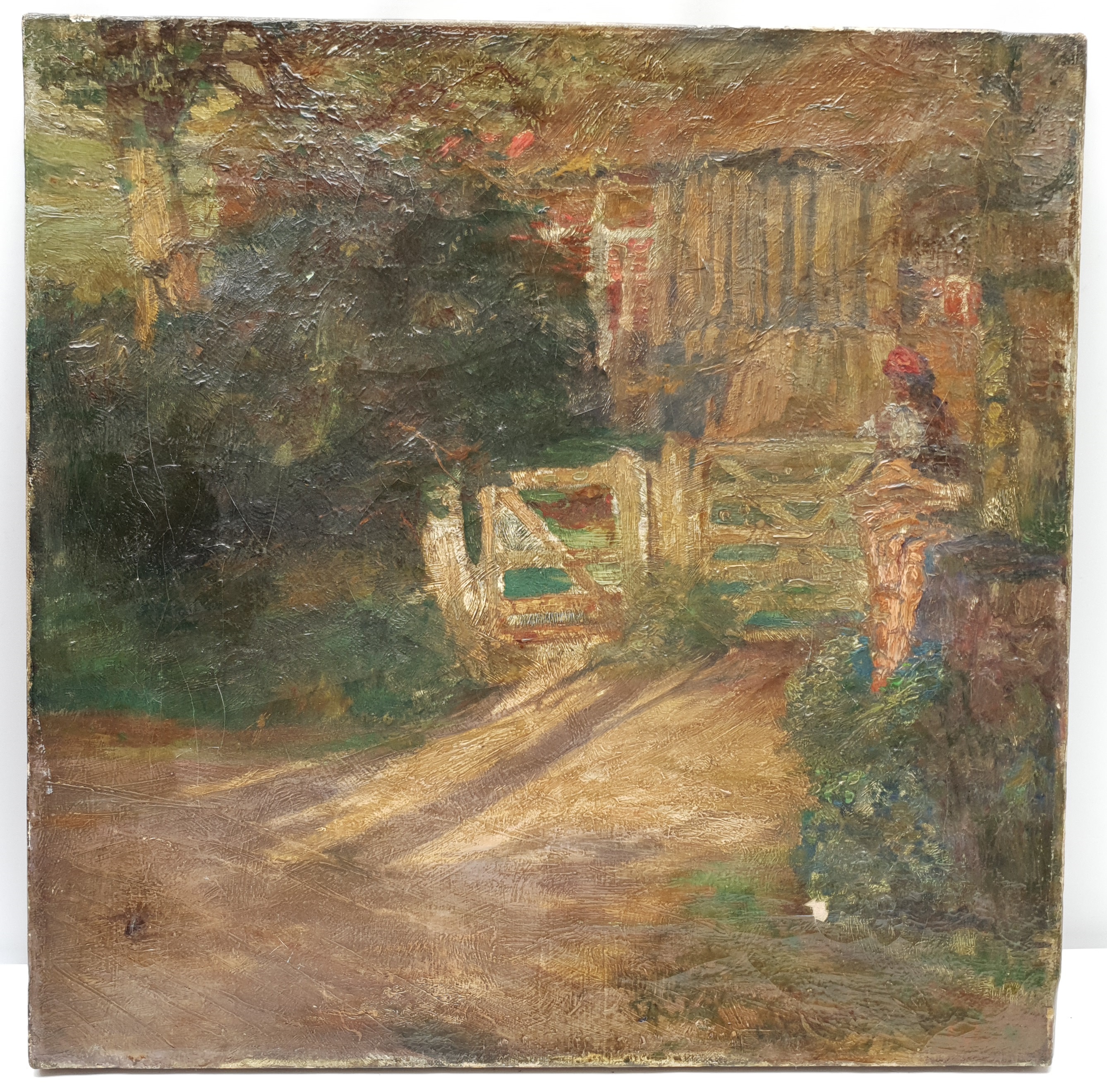 French School (Early 20th century): 'Camille at the Gate' - Image 8 of 12