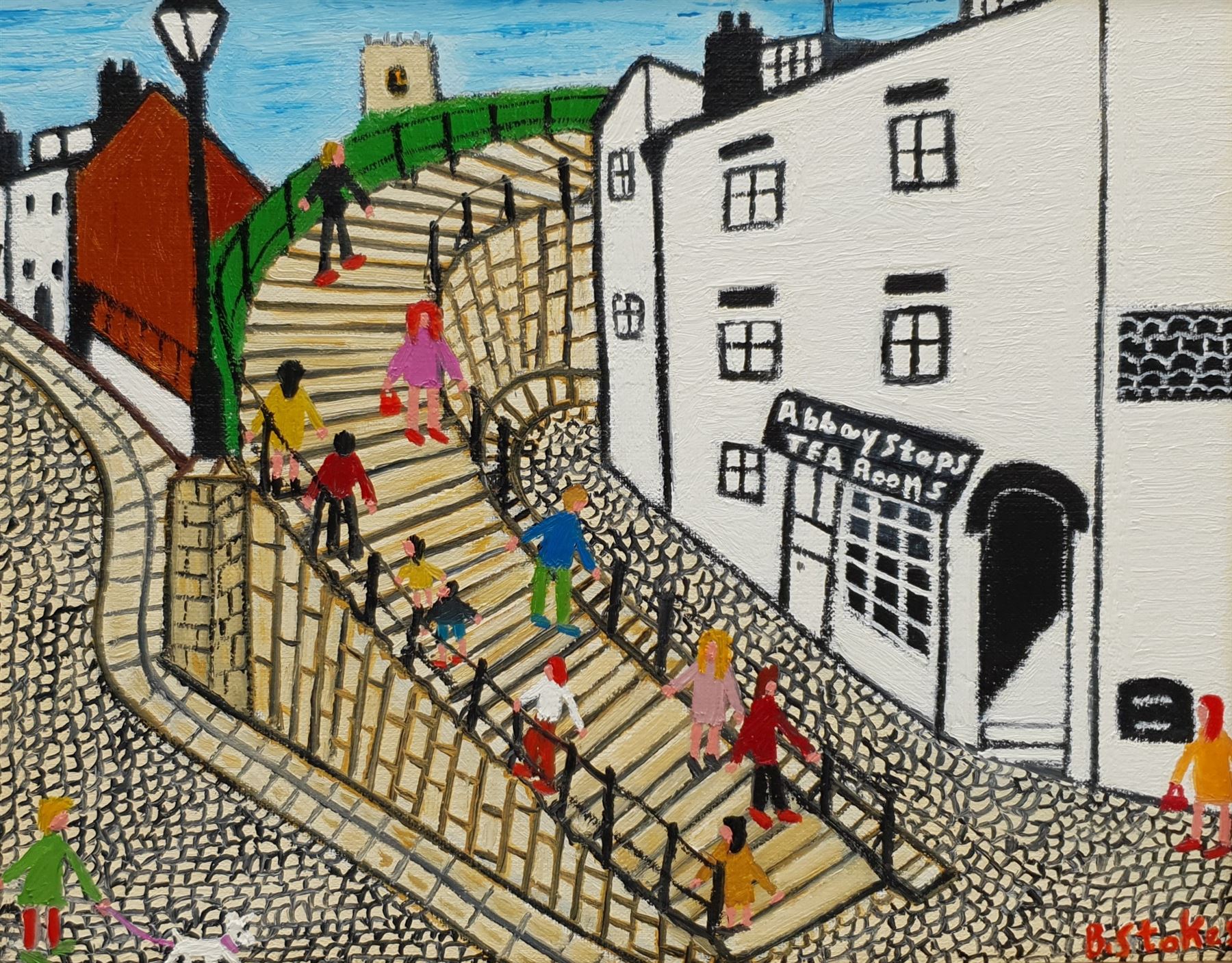 Barry Stokes (Northern British Contemporary): 199 Steps Whitby - Image 2 of 6