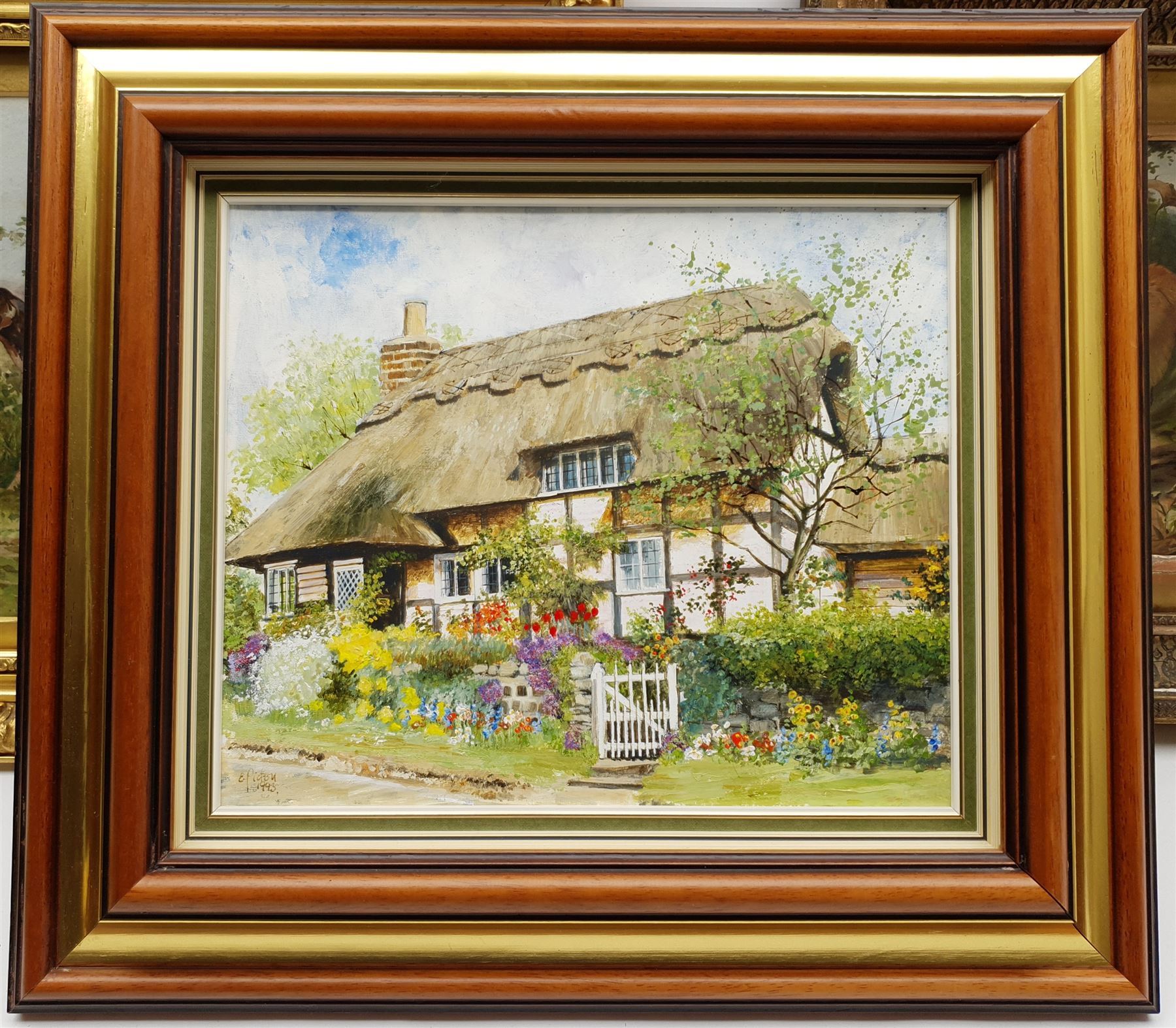 E Picton (British 20th century): Thatched Cottage - Image 2 of 2