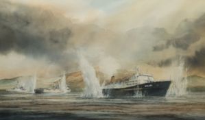 David C Bell (British 1950-): The MV Norland in the Falklands Conflict