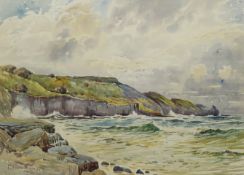 Edward H Simpson (British 1901-1989): 'Rough Water The Ness Sandsend'