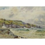 Edward H Simpson (British 1901-1989): 'Rough Water The Ness Sandsend'