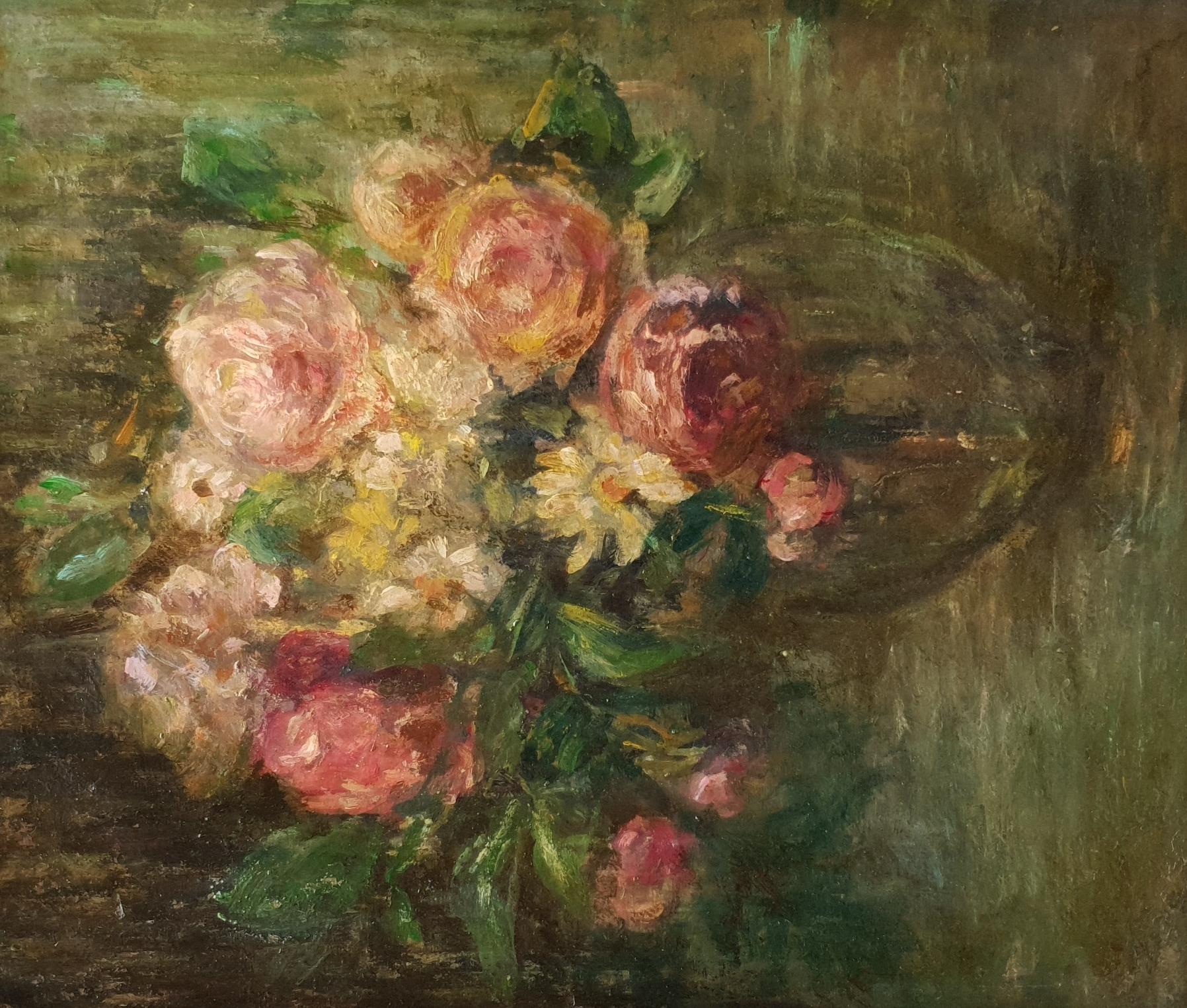 J Mollbeau (Early 20th century): Still Life of Flowers
