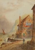 Edward Nevil (British fl.1880-1900): Cod and Lobster 'Staithes'