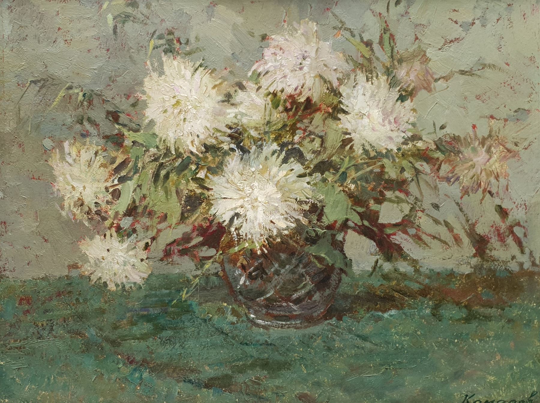 Komapub ? (Russian 20th century): Still Life Vase of Flowers - Image 2 of 8