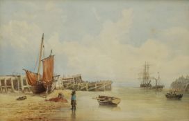 English School (19th century): Harbour Mouth