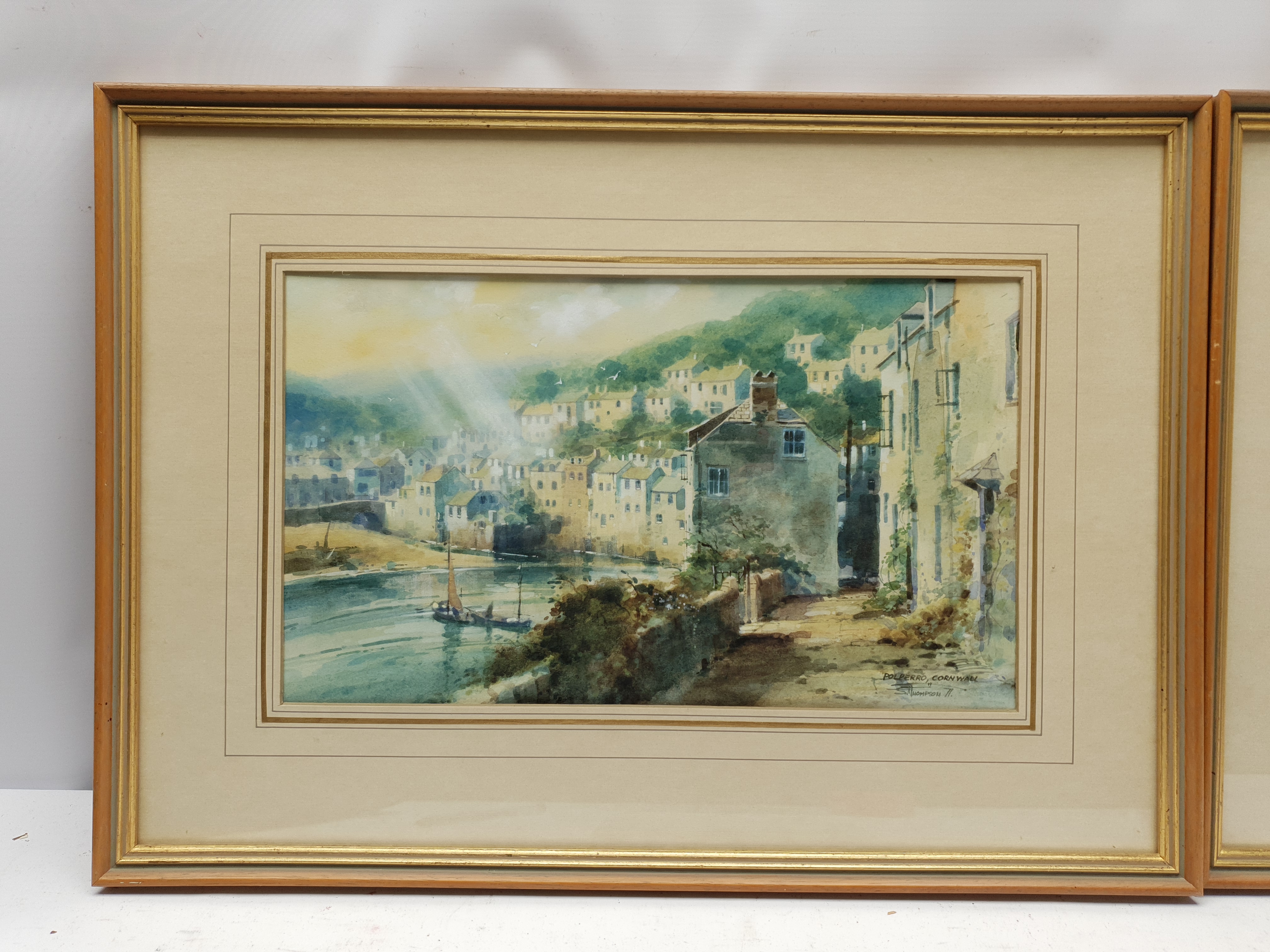 S Thompson (British 20th century): 'Polperro' and 'Looe' Cornwall - Image 8 of 10