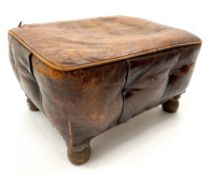 Early 20th century stool upholstered in leather