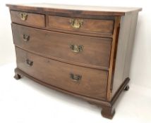 19th century mahogany bow front chest