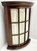 Small mahogany wall corner cabinet