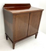 Edwardian inlaid mahogany cabinet