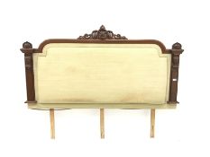 Victorian mahogany framed double headboard
