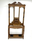 Edwardian oak hallstand