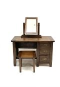 Stained pine dressing table