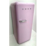 SMEG FAB28RO3 fridge with pink finish