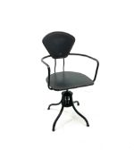 Metal office swivel chair in a black finish