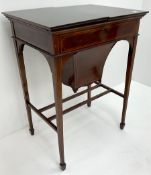 Edwardian inlaid mahogany workbox