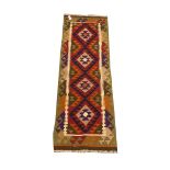 Maimana Kilim green ground runner