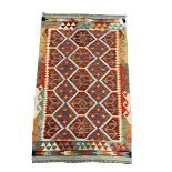 Choli Kilim red and beige ground rug