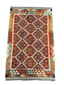 Choli Kilim red and beige ground rug