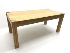 Rectangular oak dining table