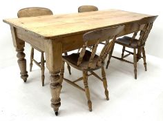 Victorian rectangular pine kitchen table