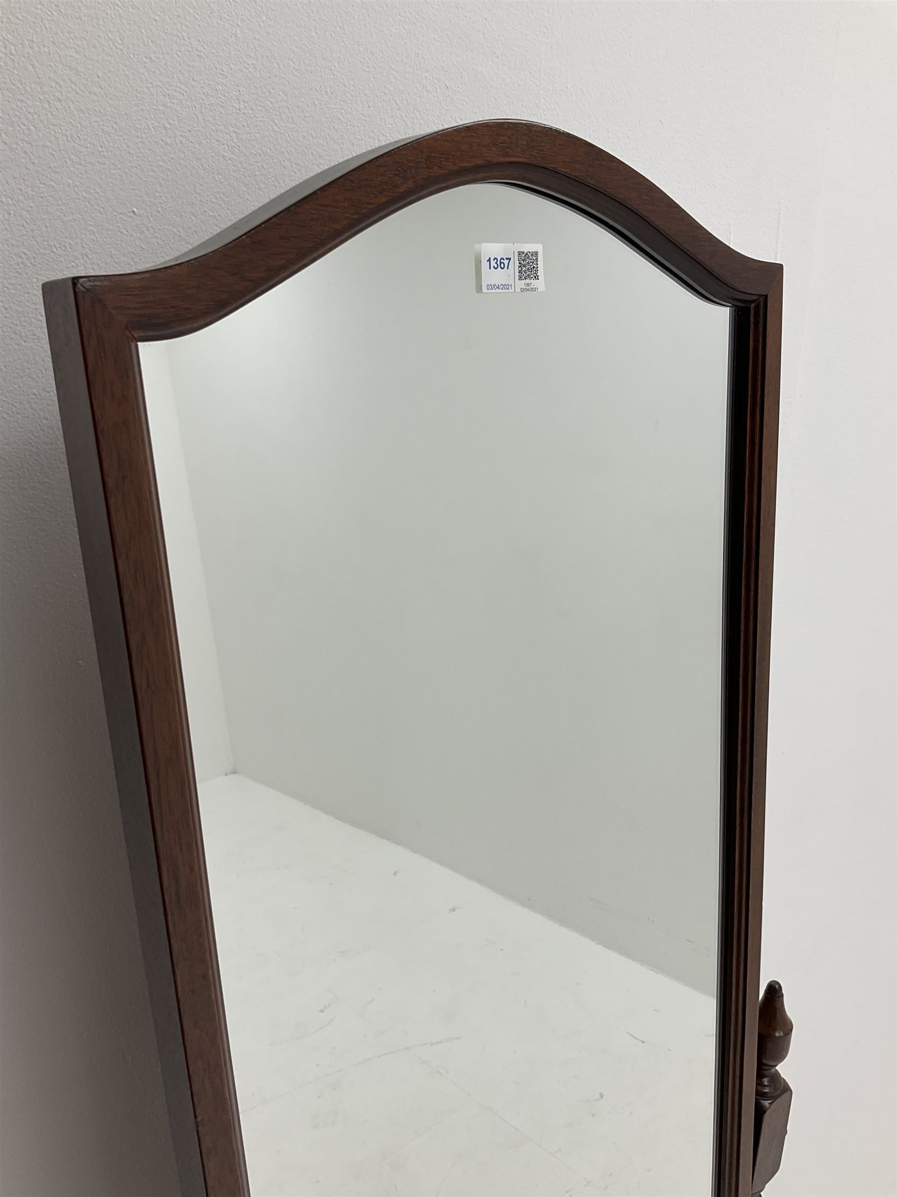 Mahogany framed cheval dressing mirror - Image 2 of 2