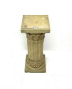 Corinthian style plant stand on square base