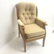 Beevers beech framed high seat armchair