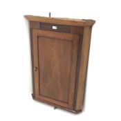 19th century inlaid mahogany corner wall cupboard