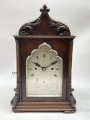 Early to mid 19th century rosewood Gothic cased bracket clock