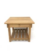 Light oak square coffee table